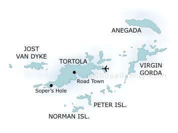 British Virgin Islands map Virgin Gorda