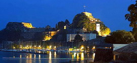 Corfu at night - Greece Greek yacht charter